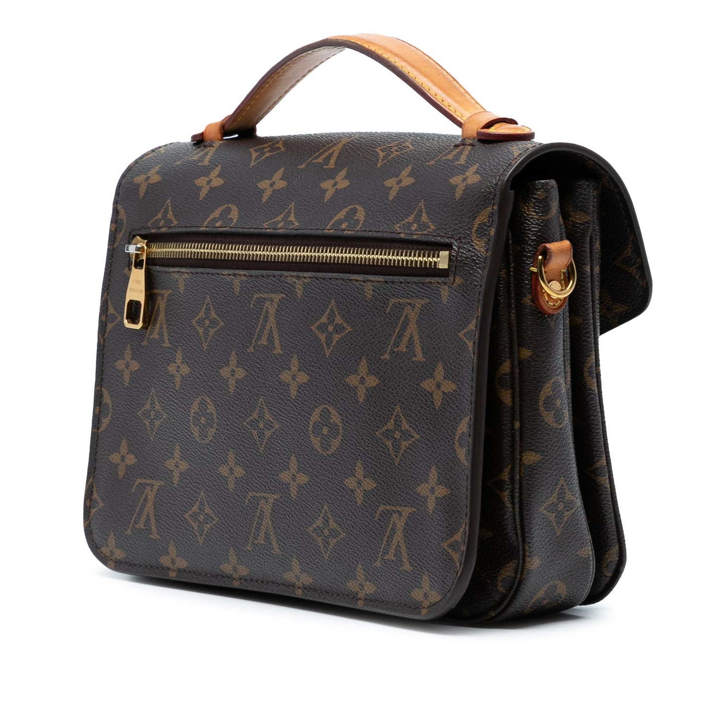 Brown Louis Vuitton Monogram Pochette Metis Satchel