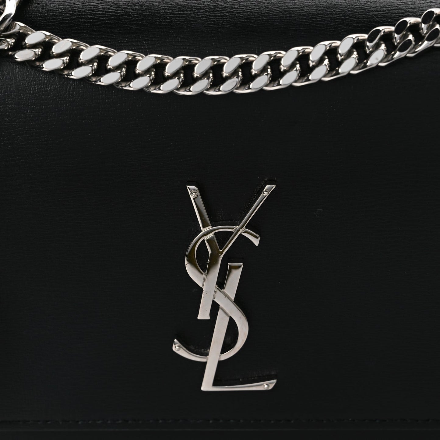 Saint Laurent Calfskin Medium Monogram Sunset Black
