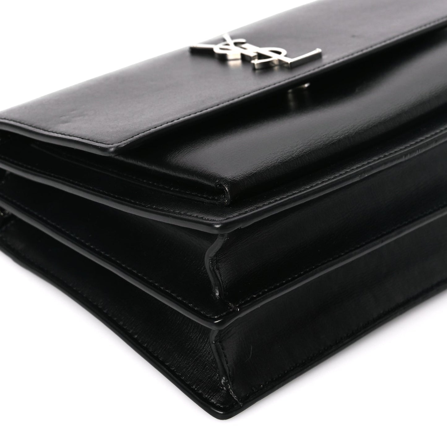 Saint Laurent Calfskin Medium Monogram Sunset Black