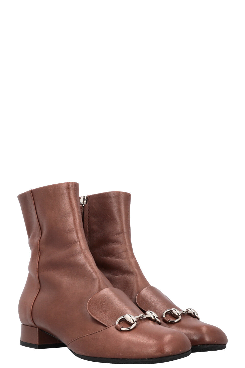 GUCCI Regent Horsebit Boots Brown