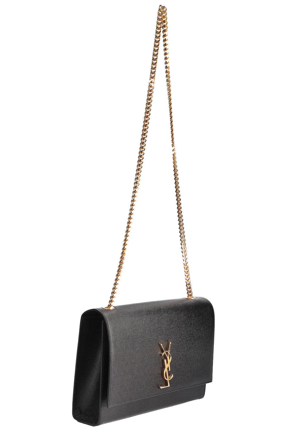 SAINT LAURENT Large Kate Bag Grained Black