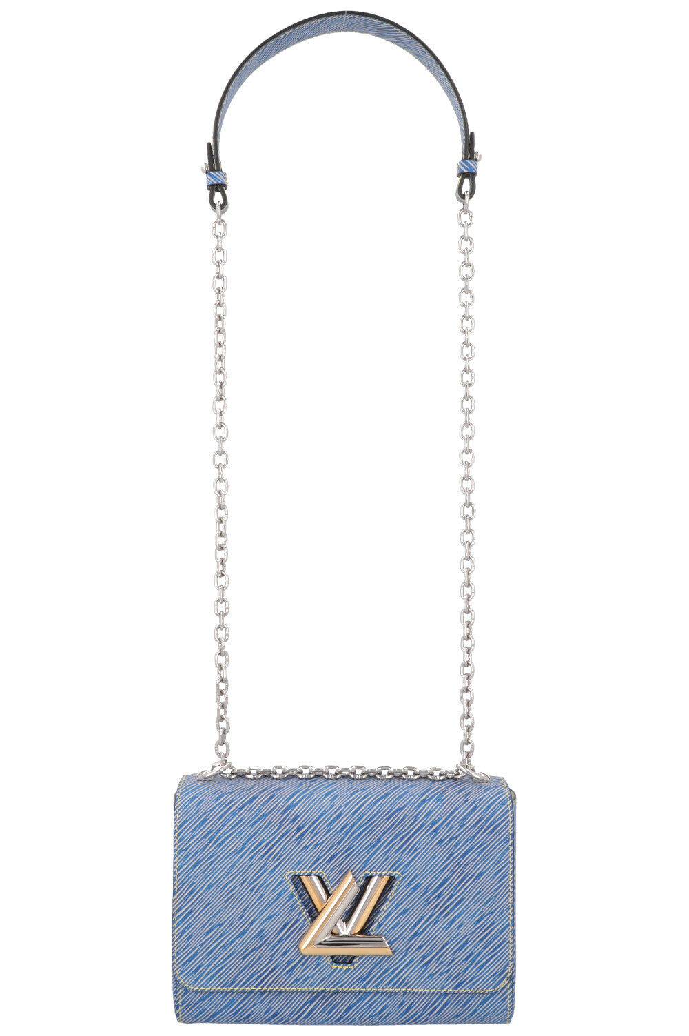 LOUIS VUITTON Twist MM Crossbody Bag Blue Epi