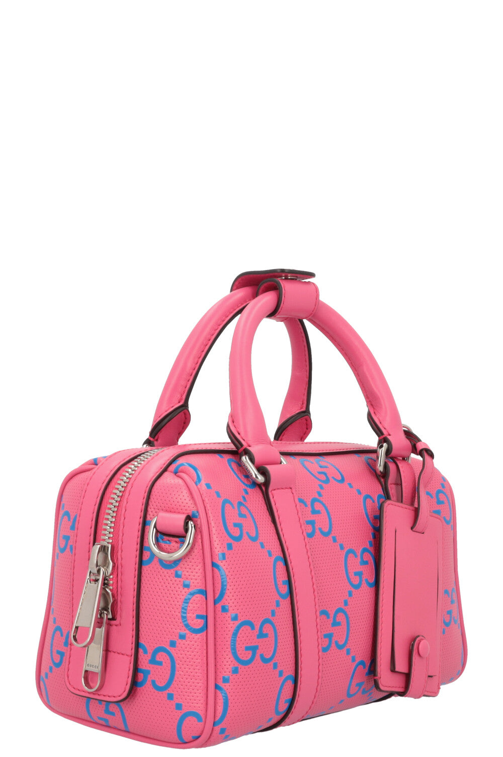 GUCCI Giant GG Mini Duffle Bag Pink Blue
