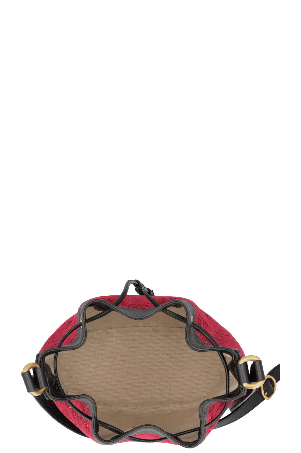 GUCCI Supreme GG Bucket Bag Velvet Red