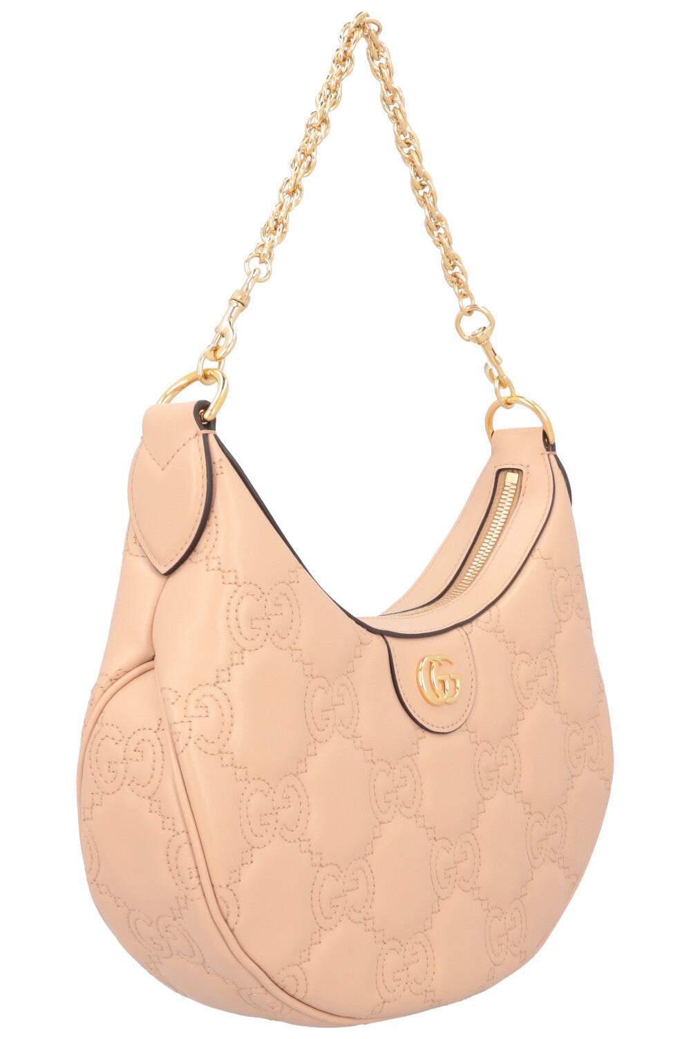 GUCCI Half Moon MetelassÃ© Bag Powder Rose