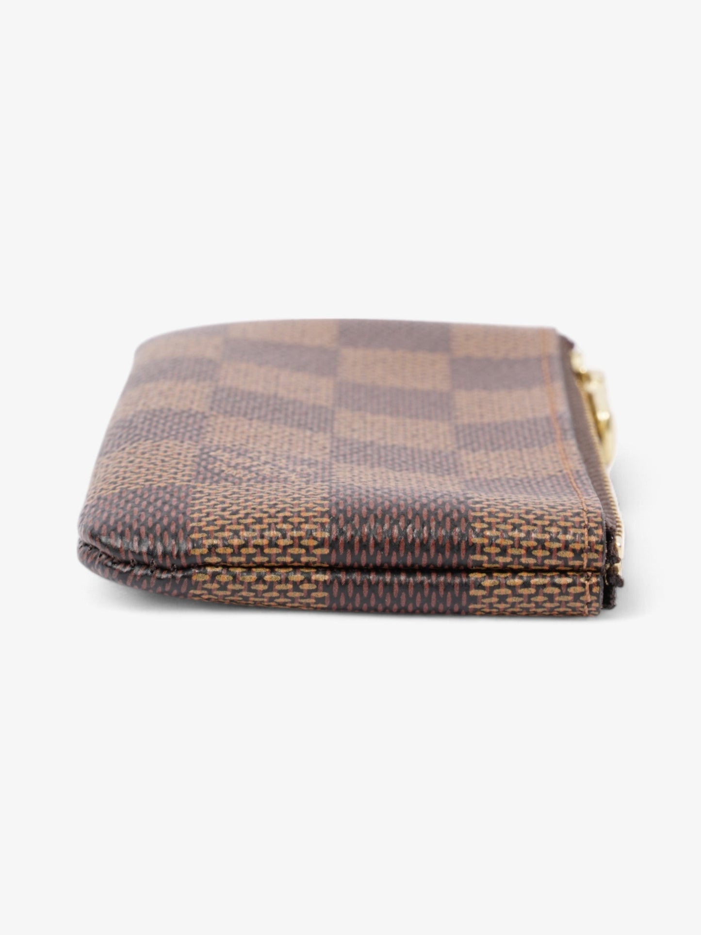 Louis Vuitton Key Pouch Damier Ebene / Gold Coated Canvas
