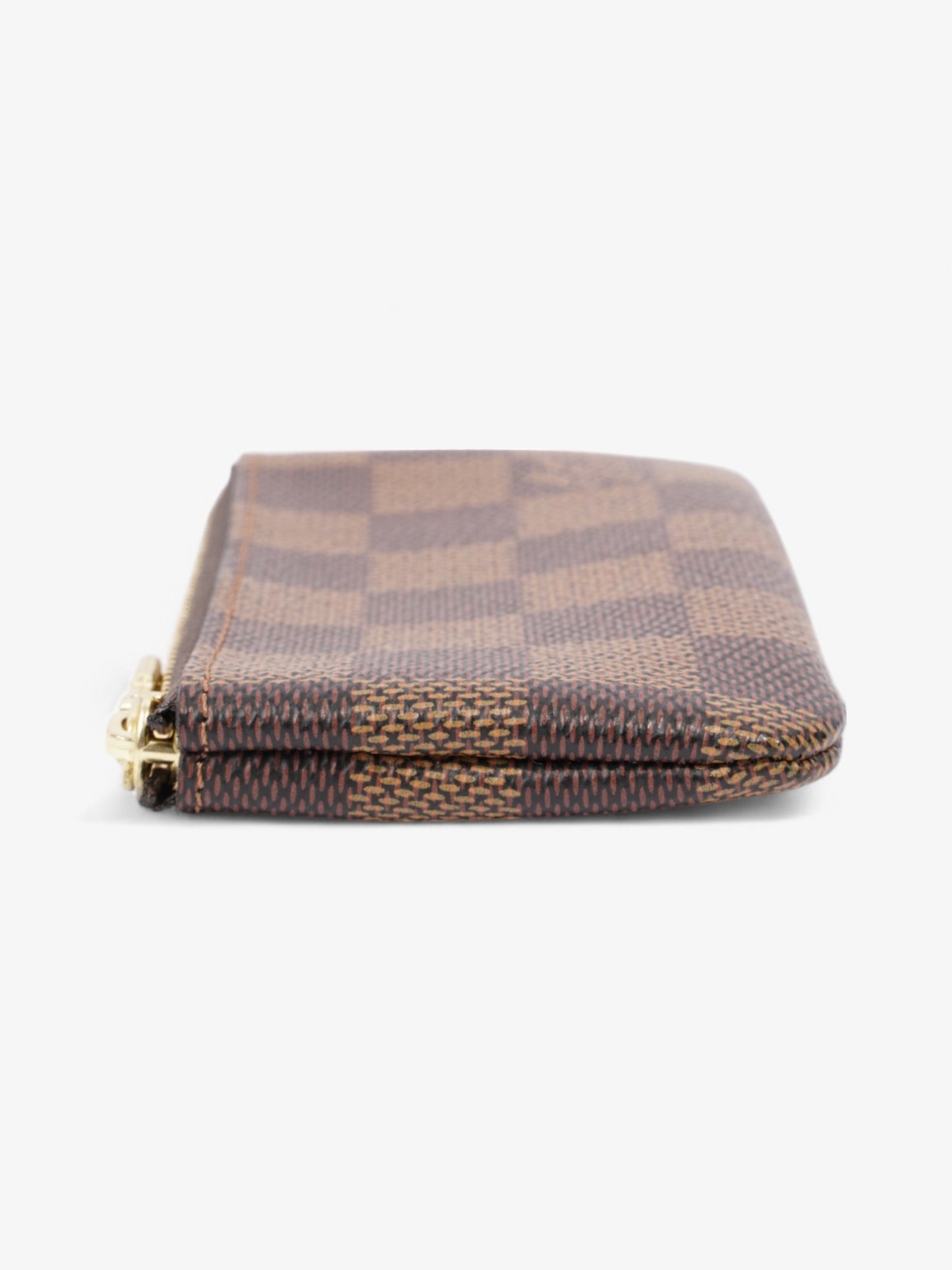 Louis Vuitton Key Pouch Damier Ebene / Gold Coated Canvas