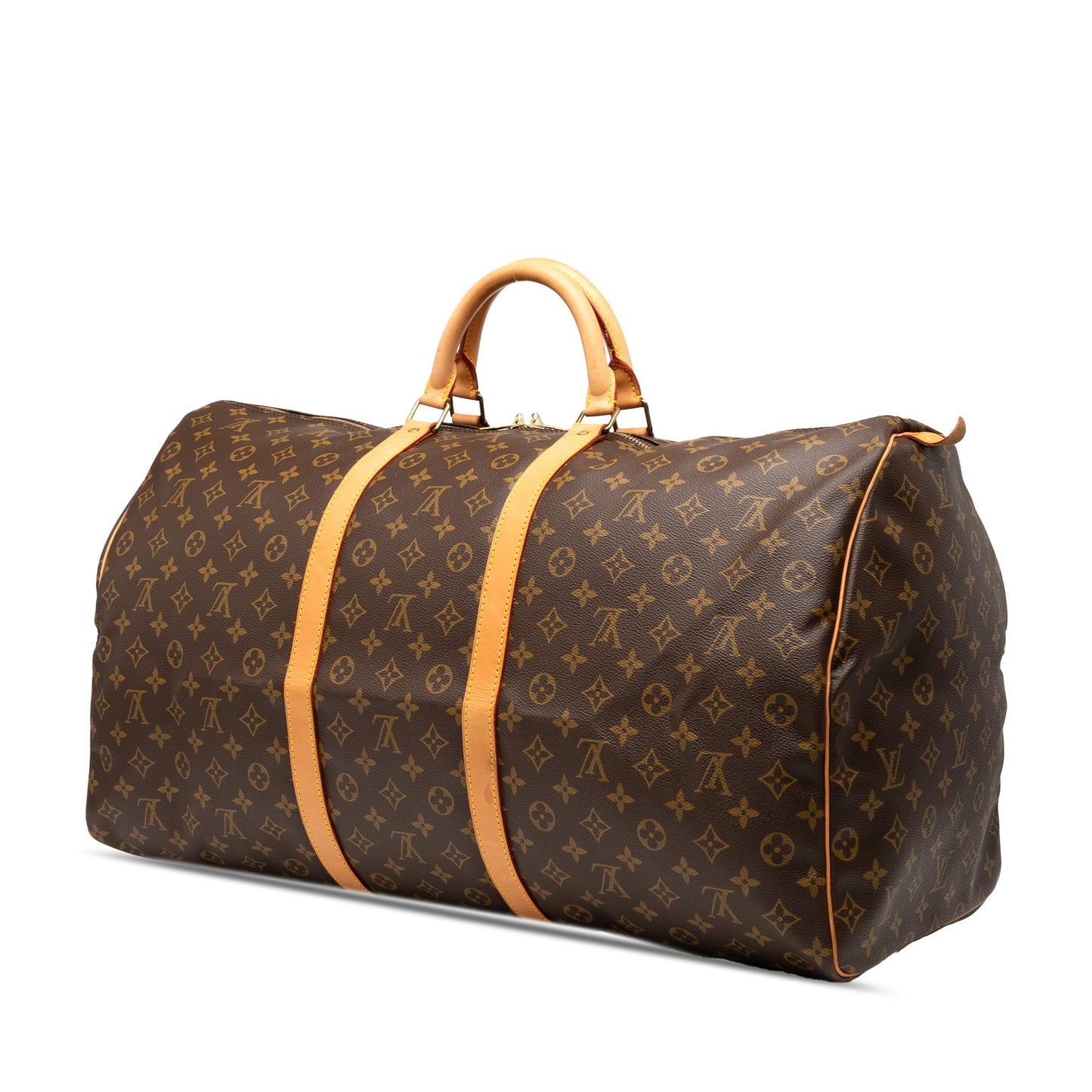 Brown Louis Vuitton Monogram Keepall 60 Travel Bag