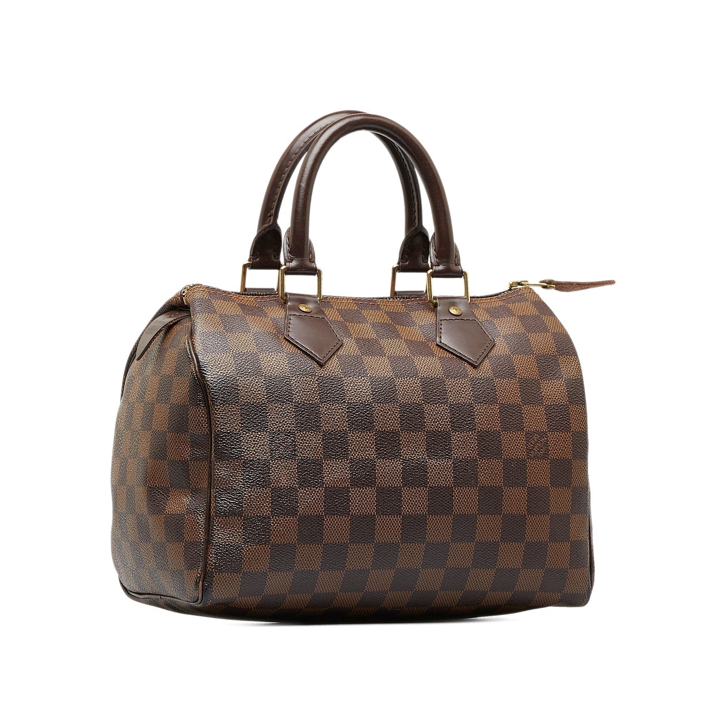 LOUIS VUITTON Damier Ebene Speedy 25 Boston Bag