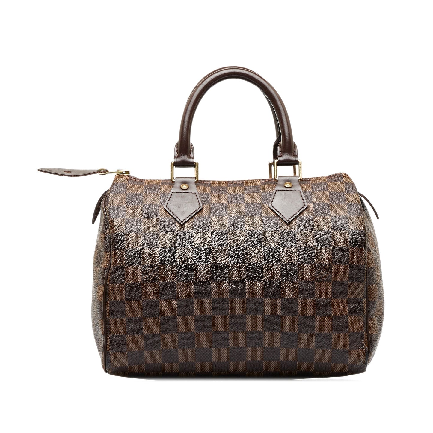 LOUIS VUITTON Damier Ebene Speedy 25 Boston Bag
