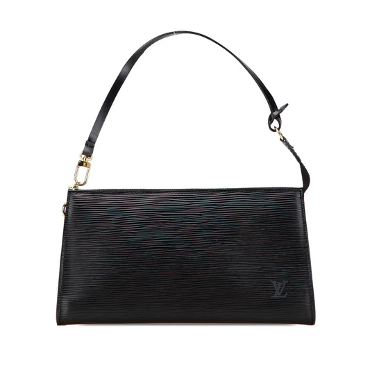 Black Louis Vuitton Epi Pochette Accessoires Shoulder Bag