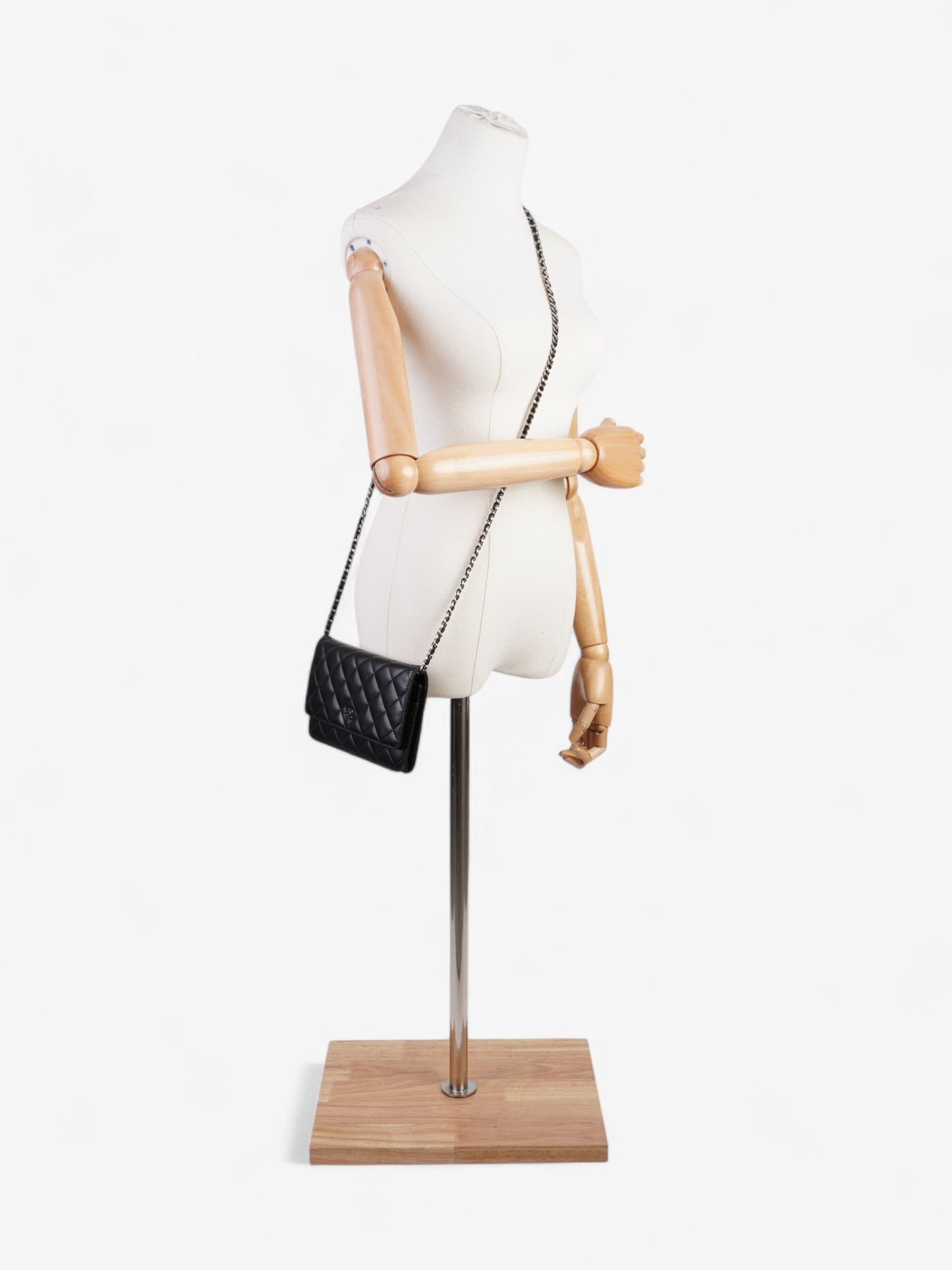 Chanel Wallet On Chain Black Lambskin Leather