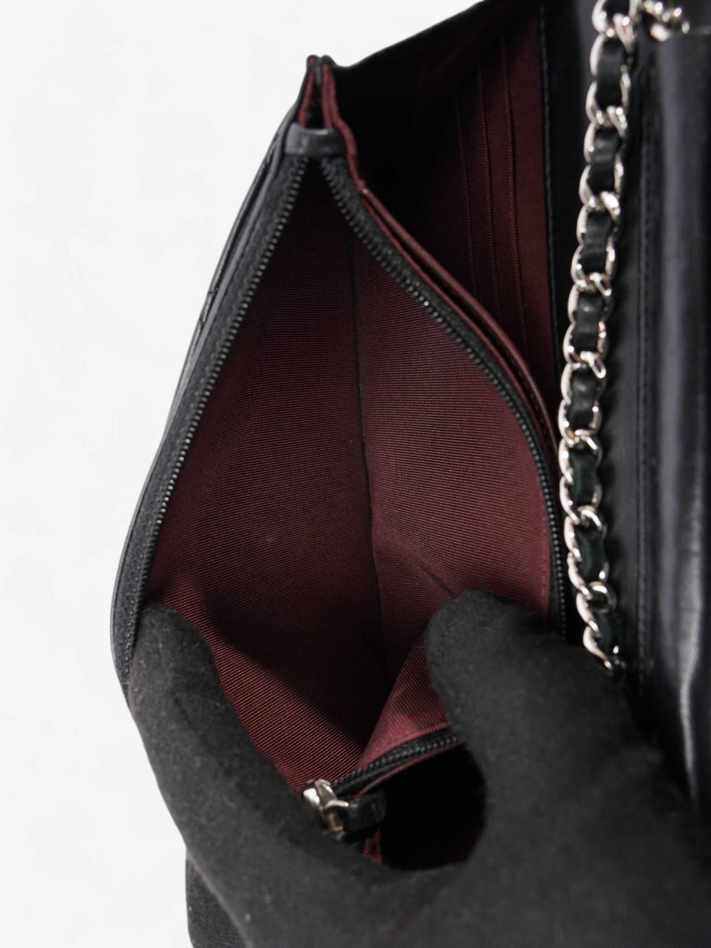 Chanel Wallet On Chain Black Lambskin Leather