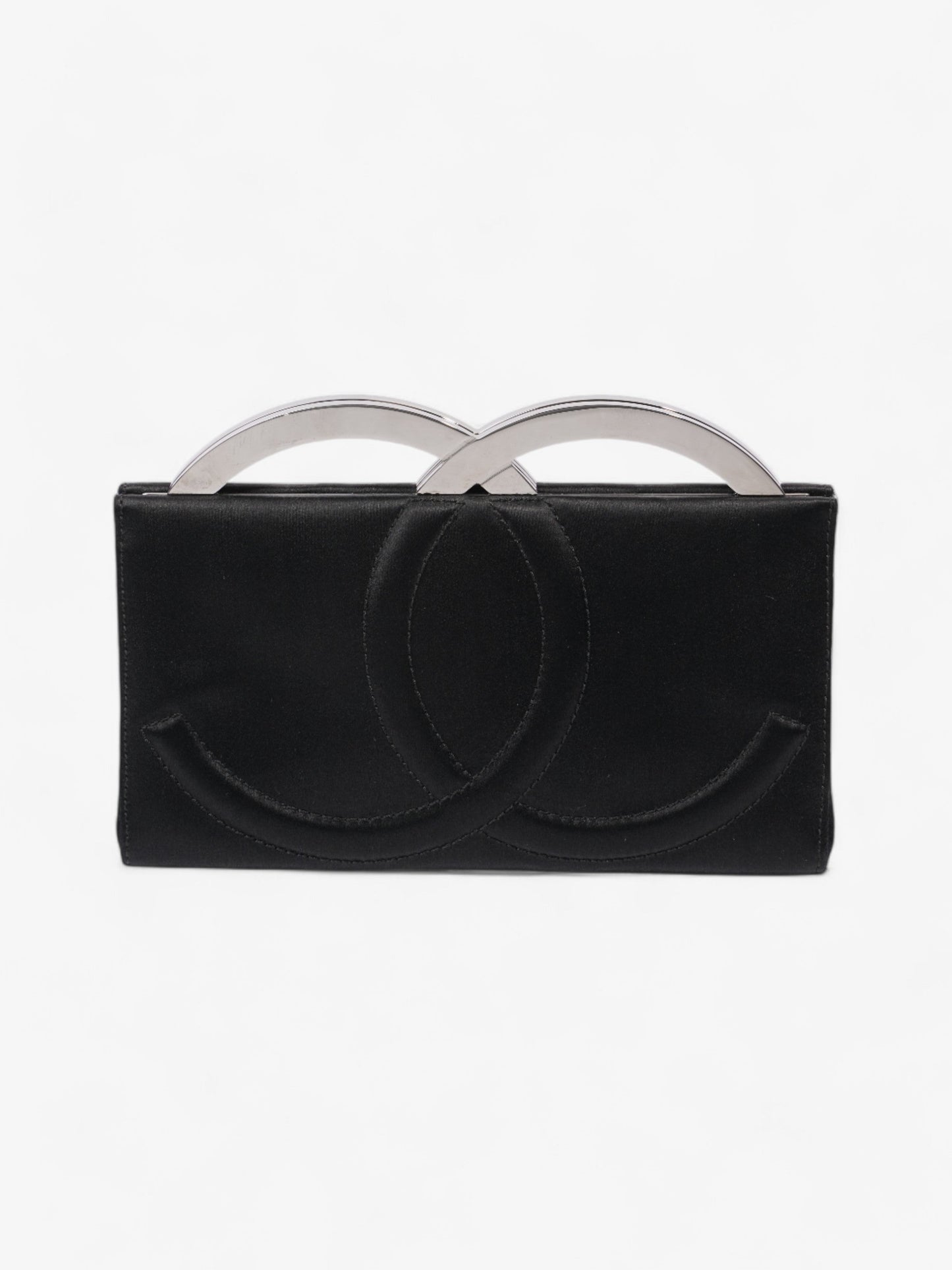 Chanel CC Clutch Black Satin