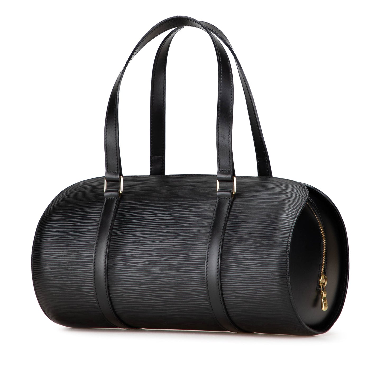 Black Louis Vuitton Epi Soufflot Handbag