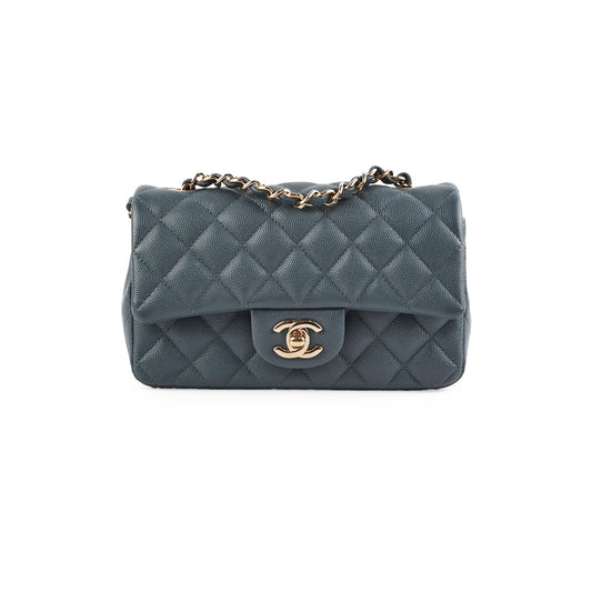Chanel Caviar Mini Rectangular Flap Grey