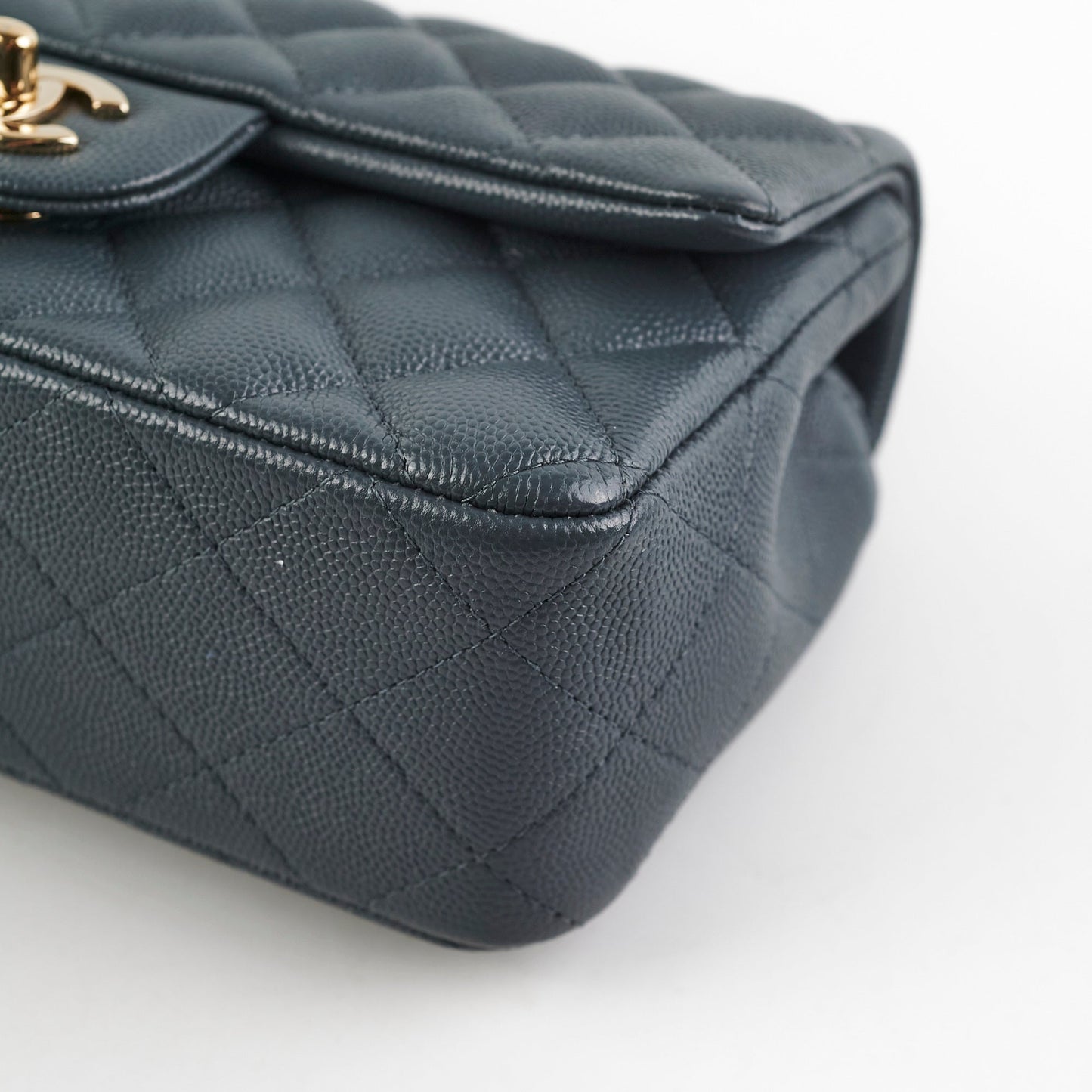 Chanel Caviar Mini Rectangular Flap Grey