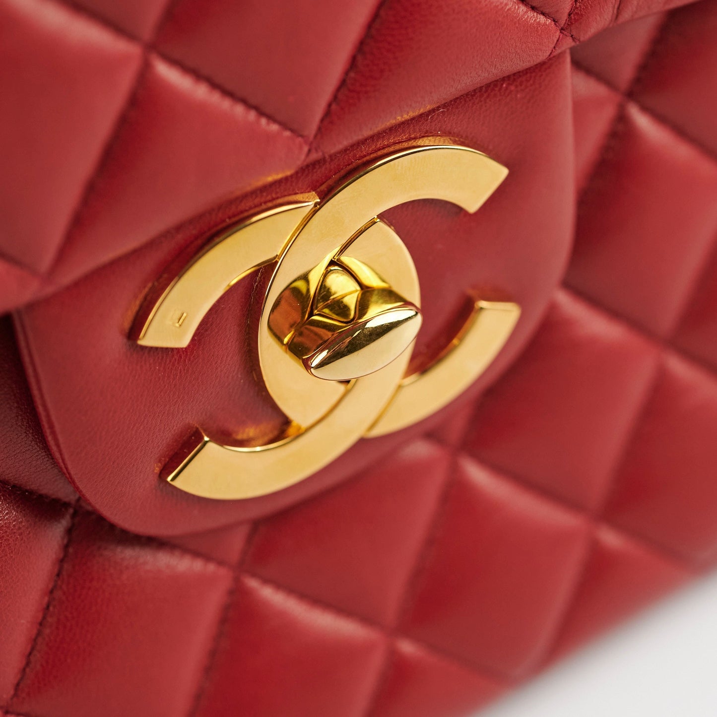 Chanel  Lambskin Backpack Red