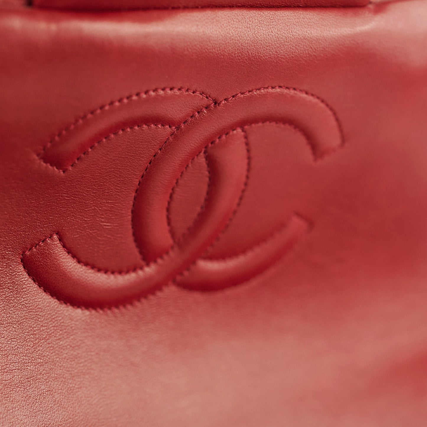 Chanel  Lambskin Backpack Red