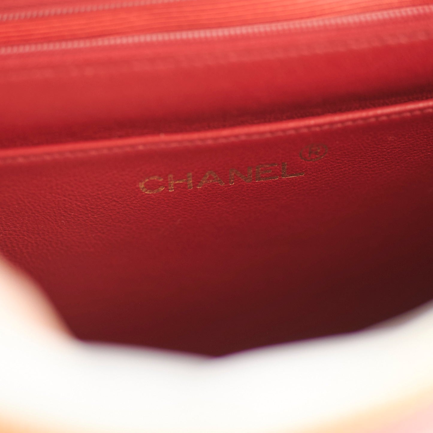 Chanel  Lambskin Backpack Red