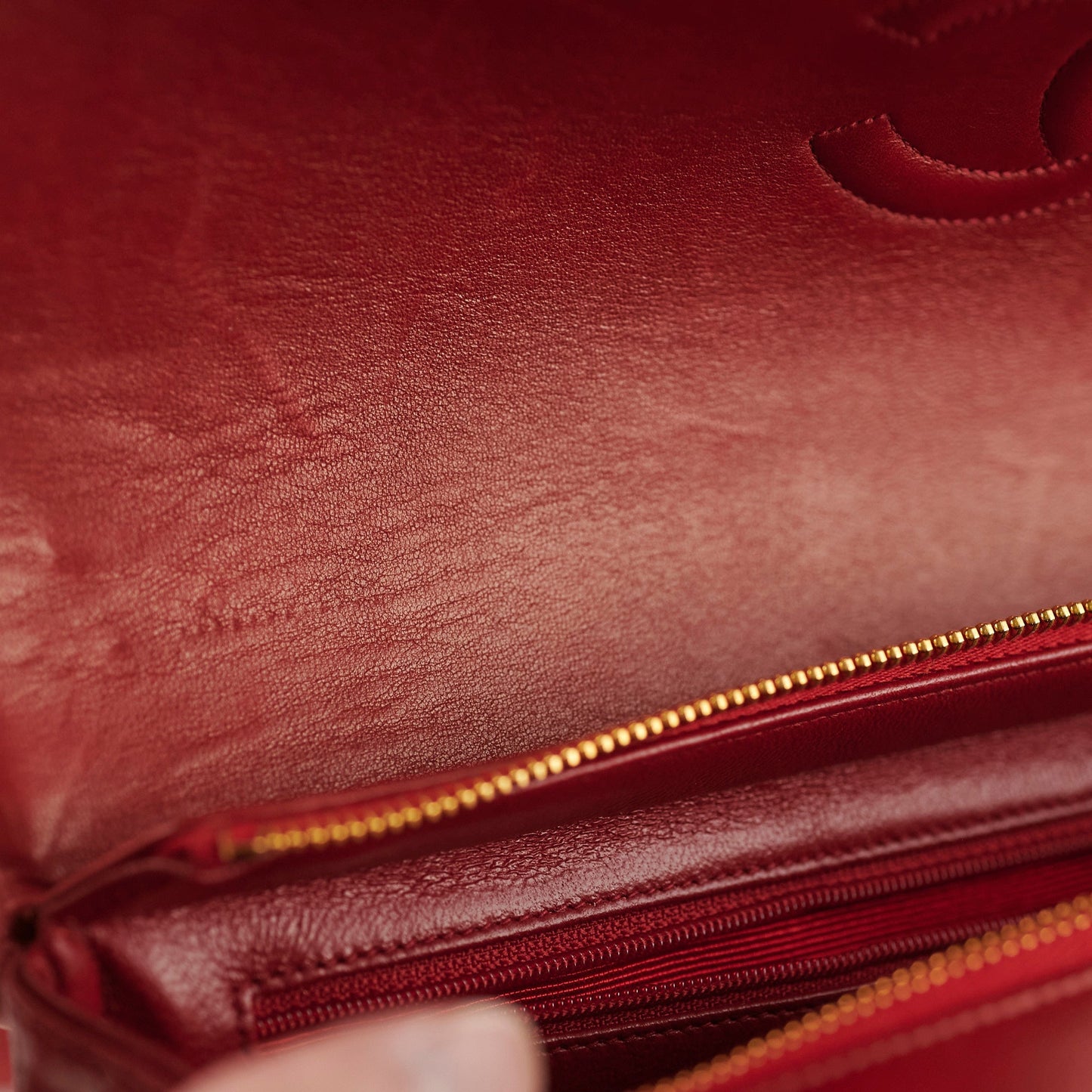 Chanel  Lambskin Backpack Red