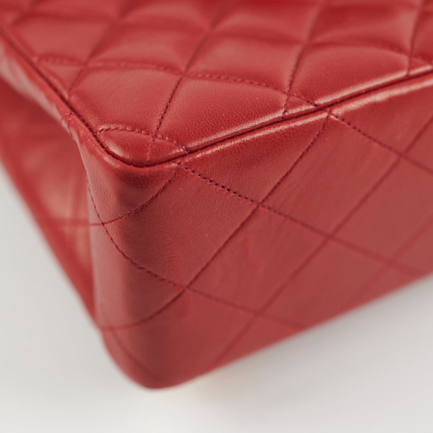 Chanel  Lambskin Backpack Red