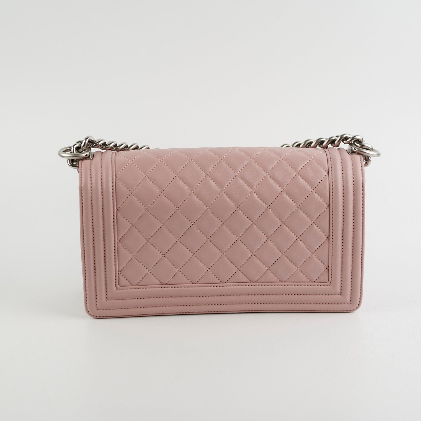 Chanel Old Medium Lambskin Boy Light Pink