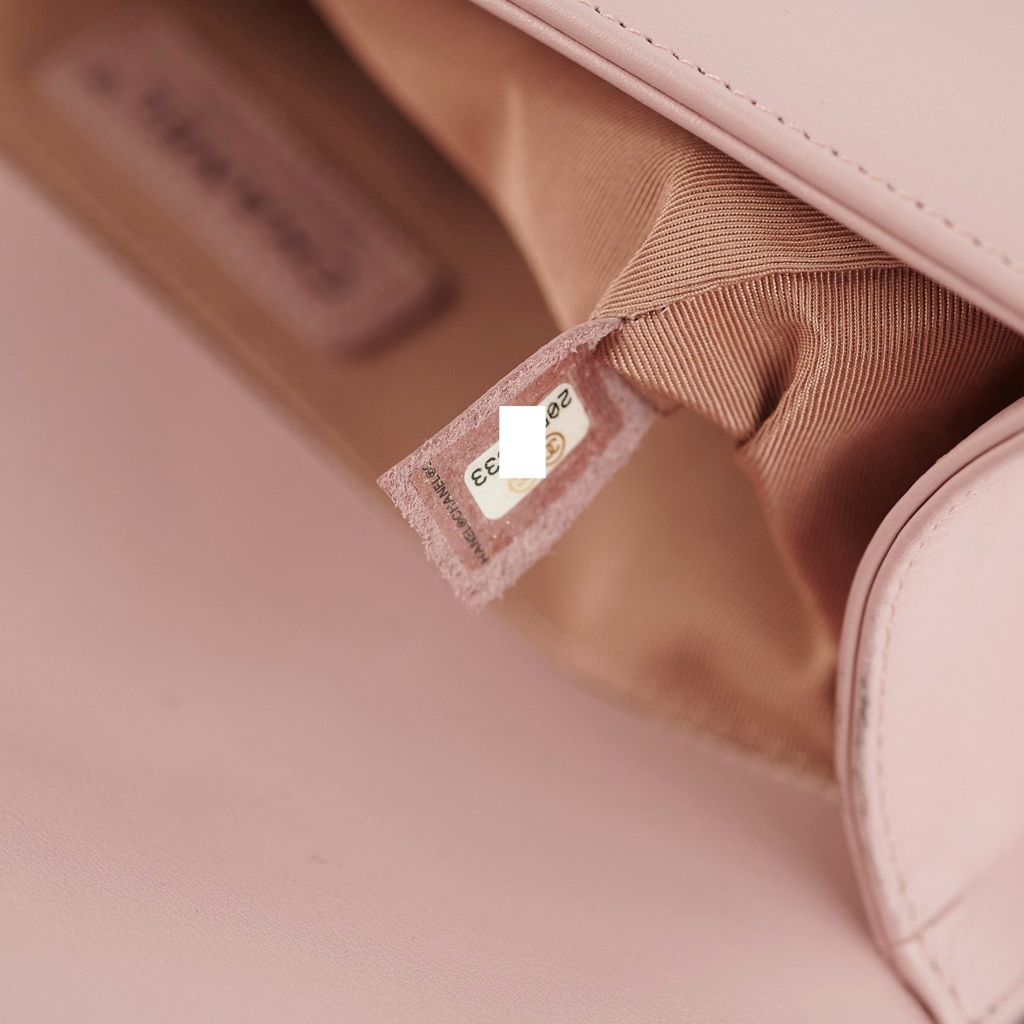 Chanel Old Medium Lambskin Boy Light Pink
