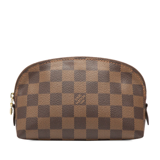 Brown Louis Vuitton Damier Ebene Cosmetic Pouch