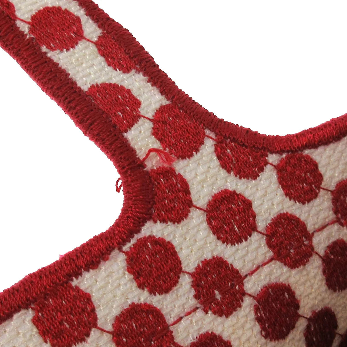 Red Dior DiorAmour Mini Embroidered Canvas Dots Book Tote