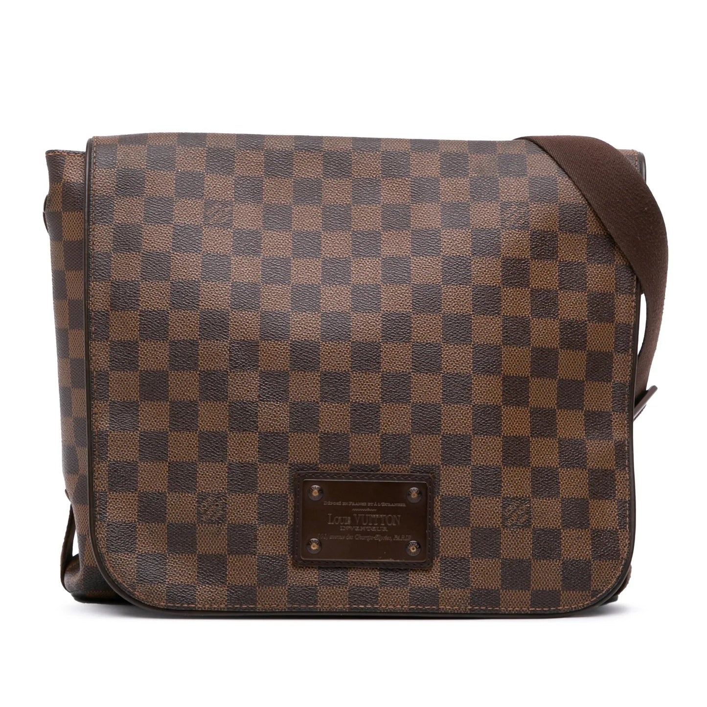 Brown Louis Vuitton Damier Ebene Brooklyn MM Crossbody Bag