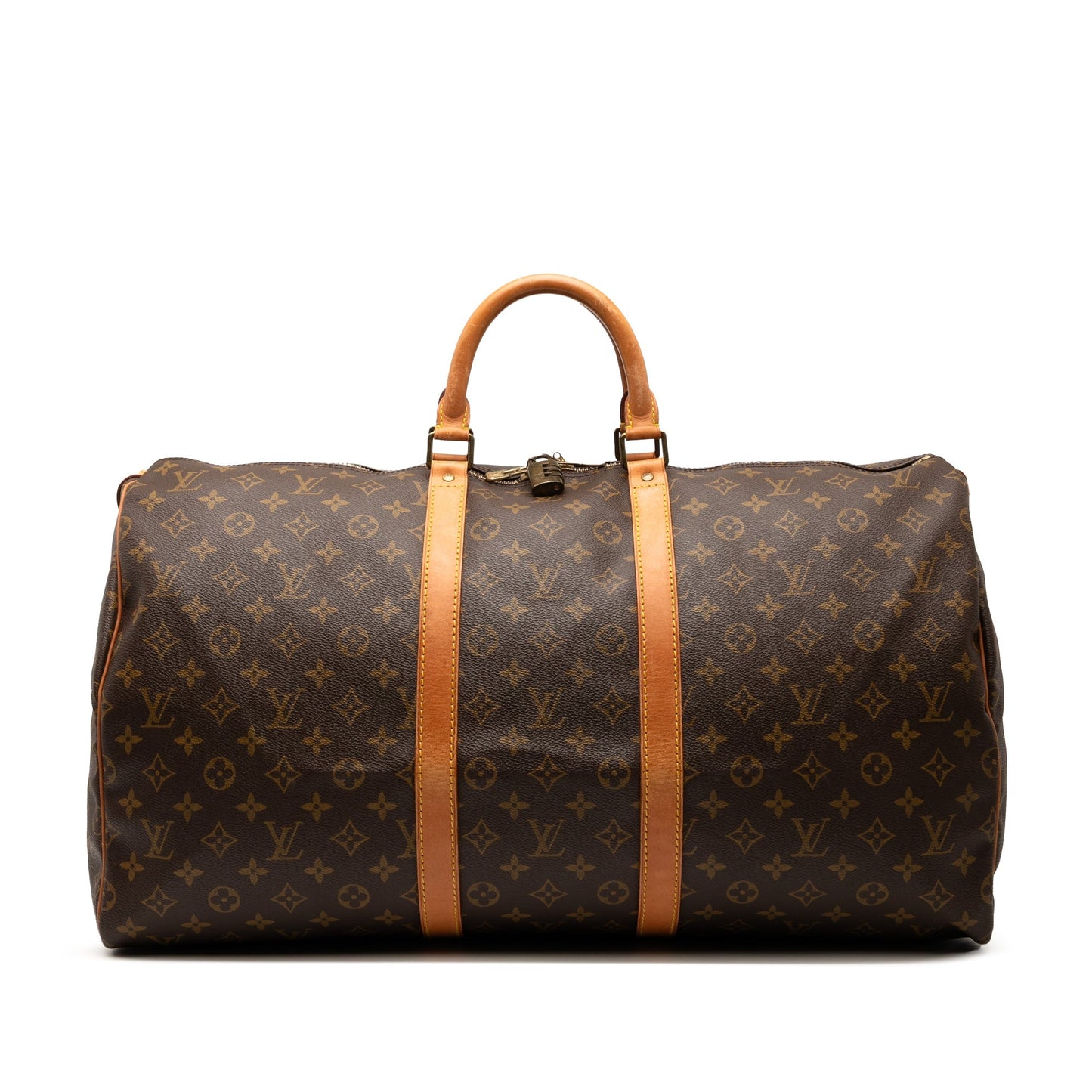 Brown Louis Vuitton Monogram Keepall 55 Travel Bag
