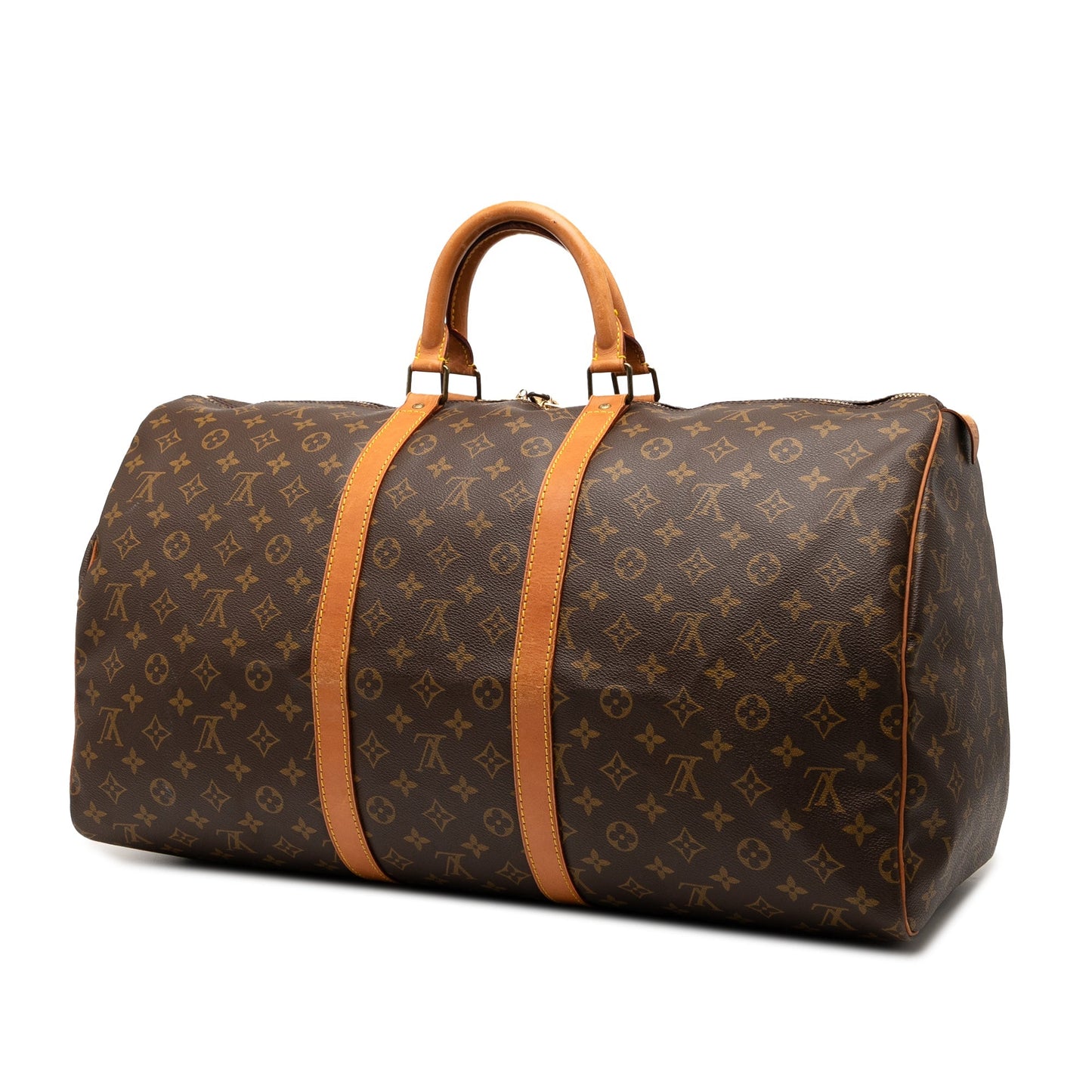 Brown Louis Vuitton Monogram Keepall 55 Travel Bag