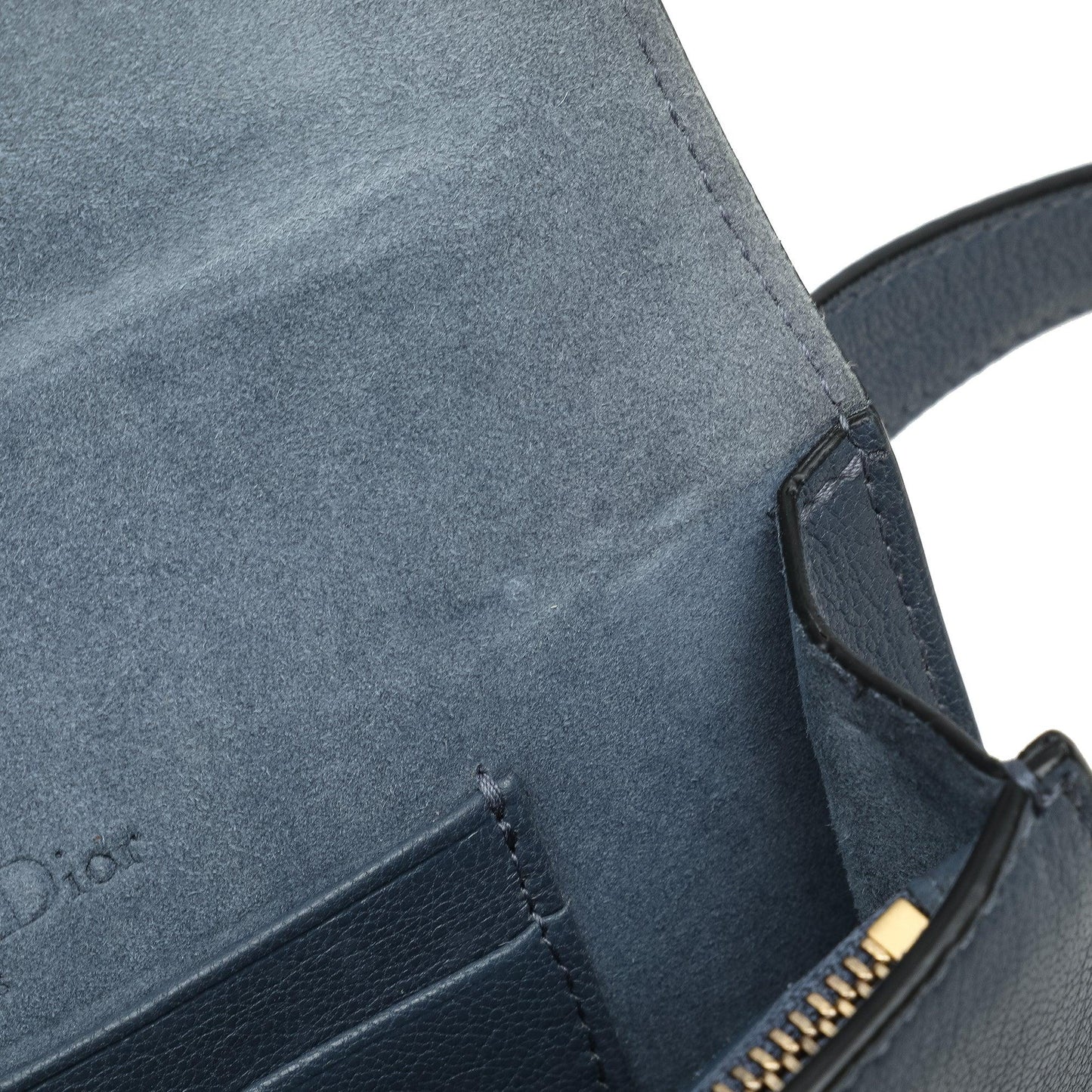 Blue Dior Leather Saddle Belt Bag