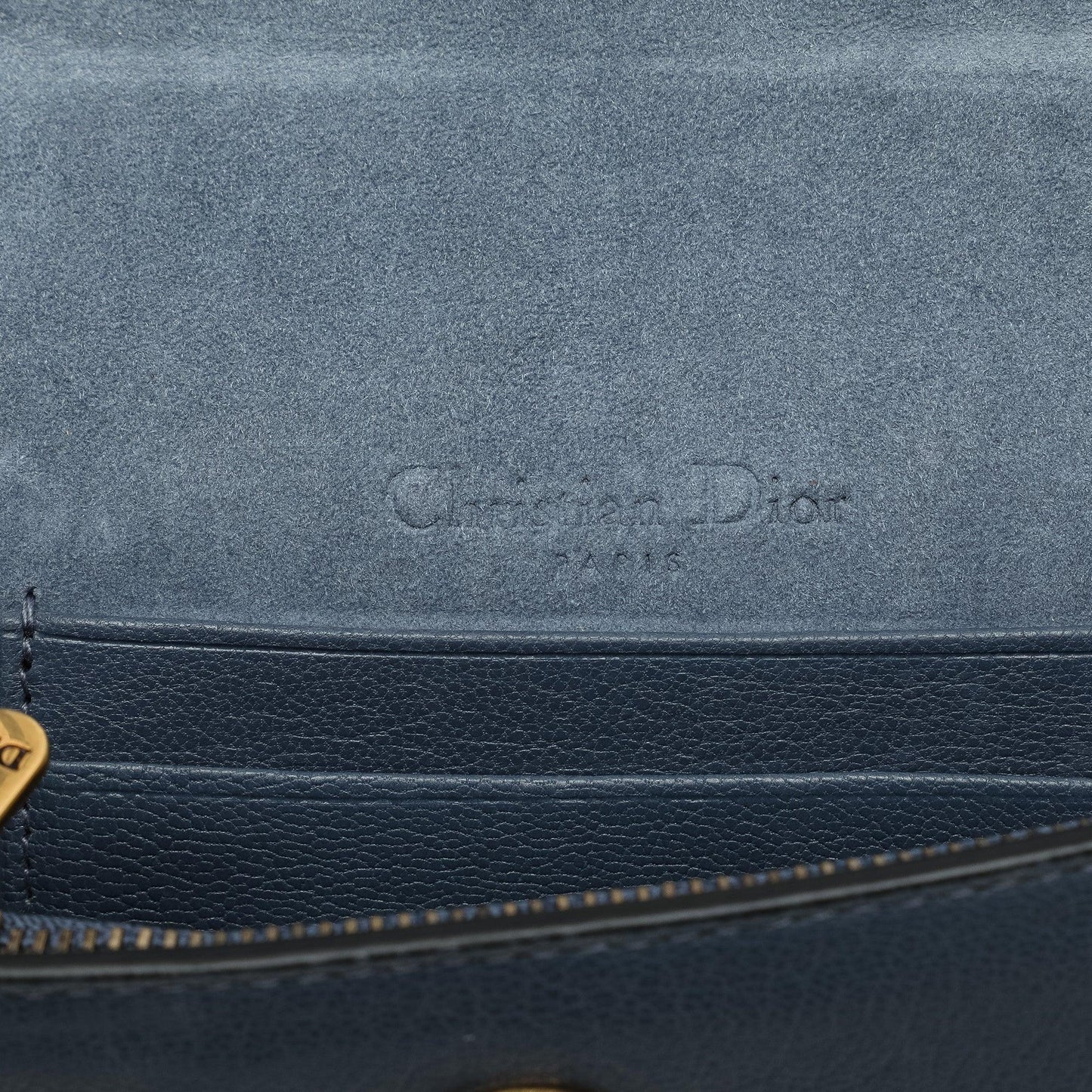 Blue Dior Leather Saddle Belt Bag