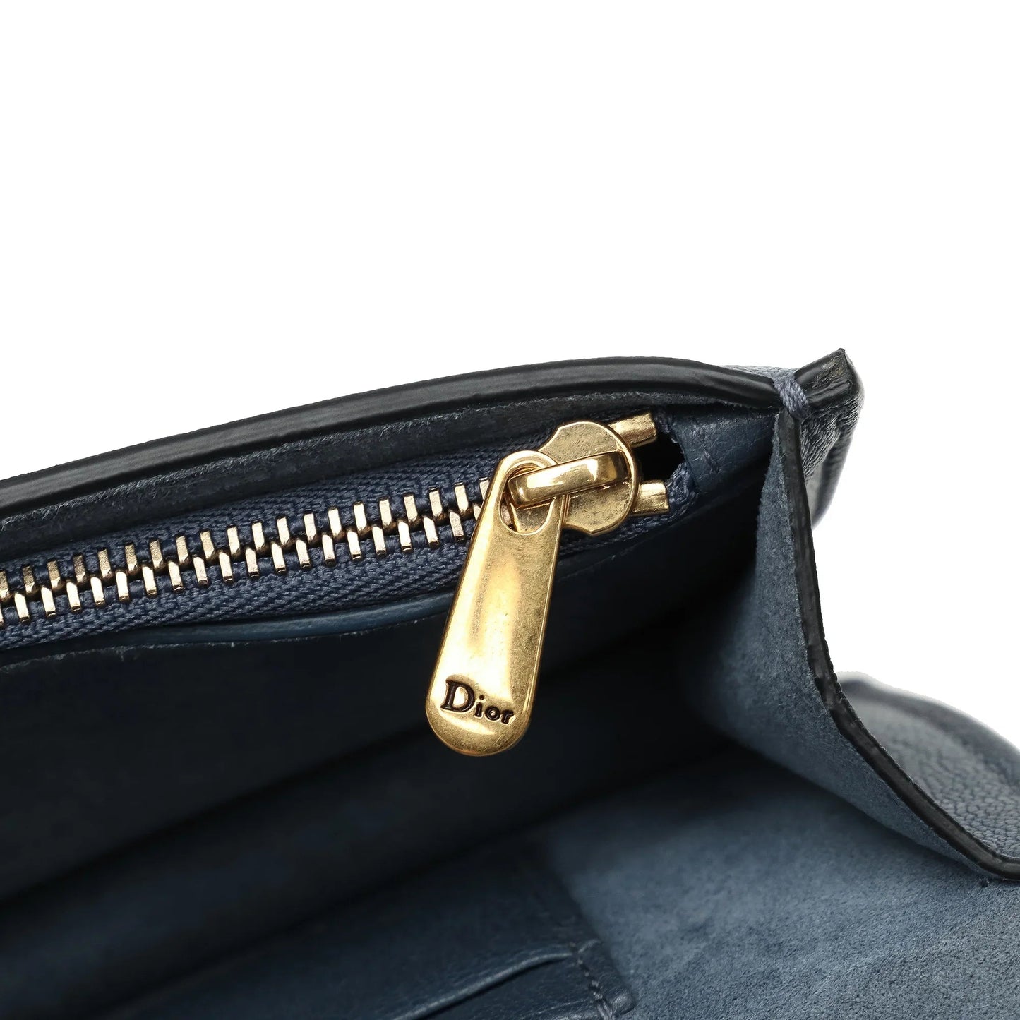 Blue Dior Leather Saddle Belt Bag