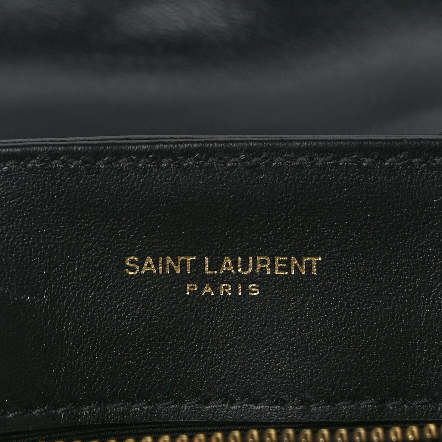 Saint Laurent Calfskin Y Quilted Monogram Small Loulou Chain Satchel Black