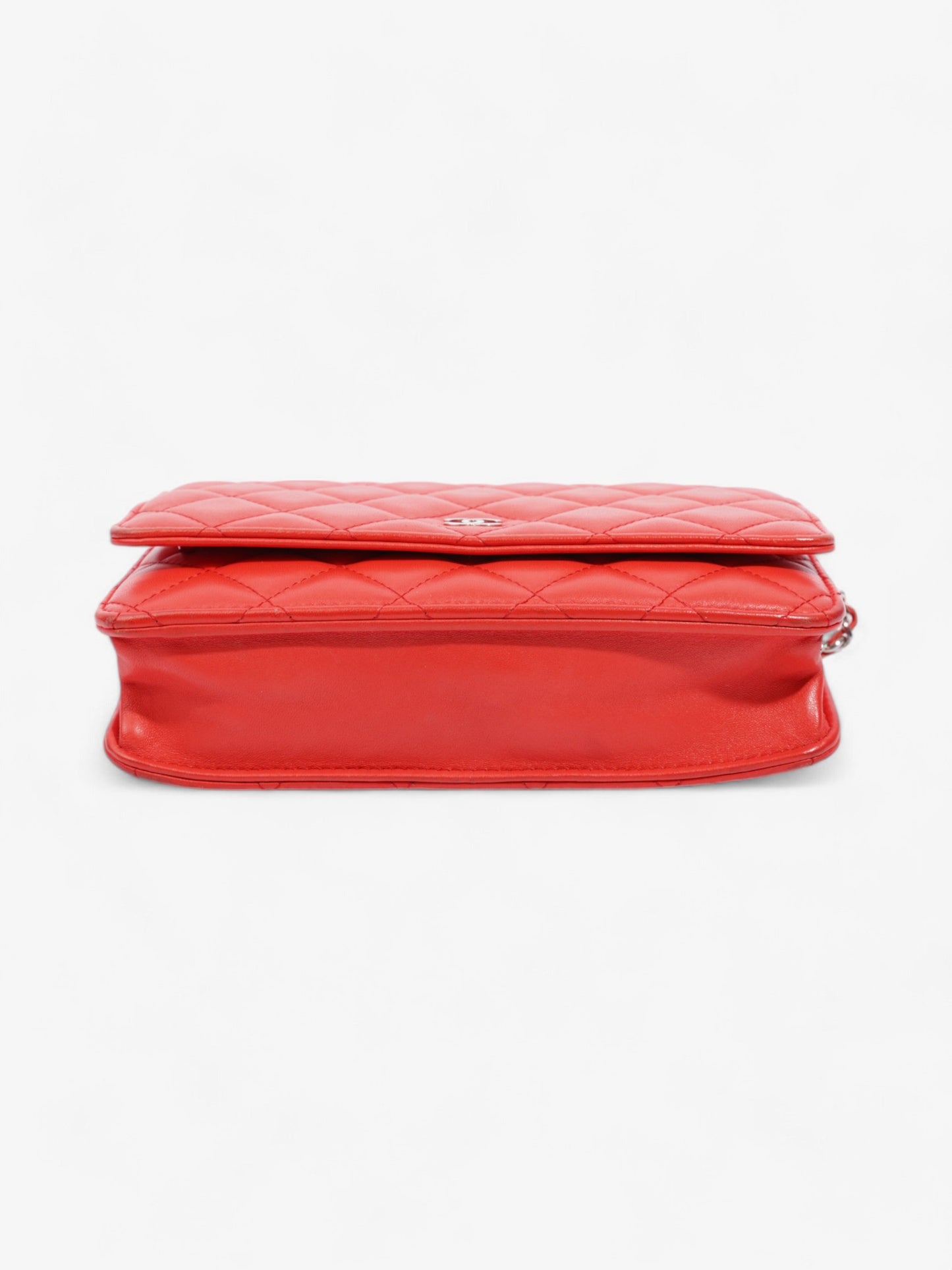 Chanel Wallet On Chain Red Lambskin Leather