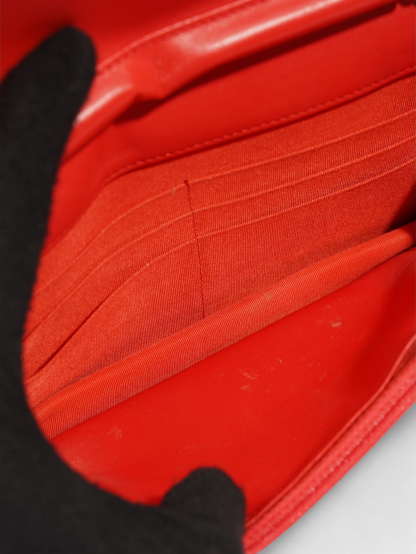 Chanel Wallet On Chain Red Lambskin Leather