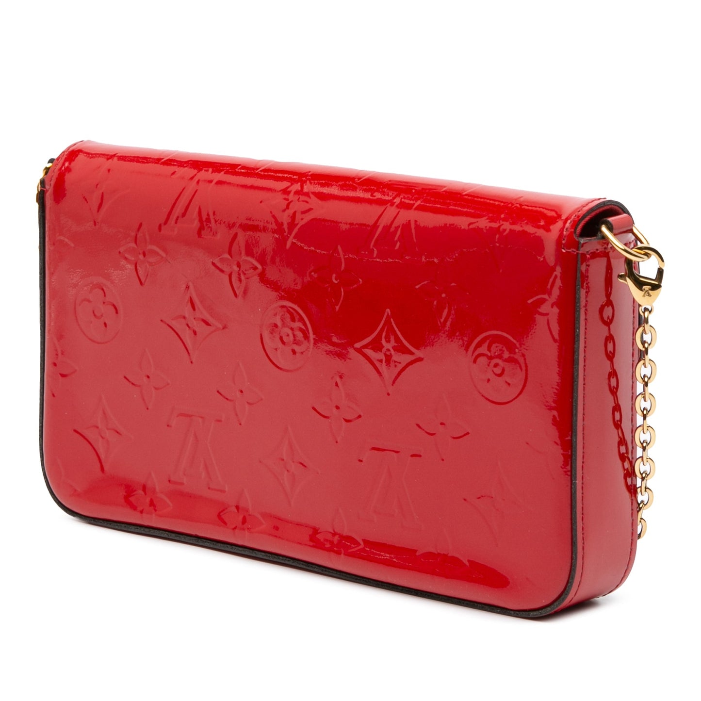 Red Louis Vuitton Monogram Vernis Pochette Felicie Crossbody Bag