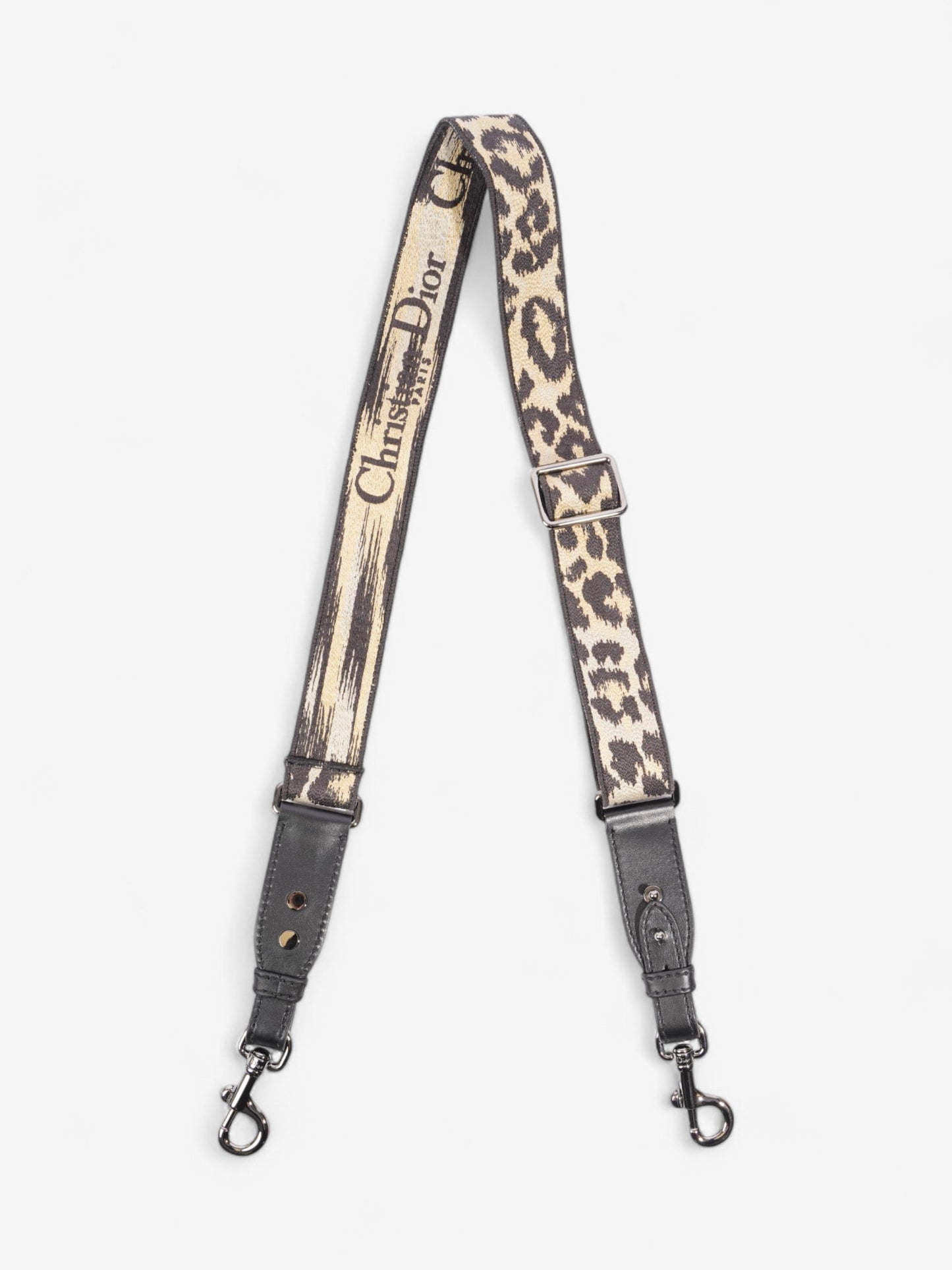 Christian Dior Animal Print Bag Strap Beige / Black Canvas