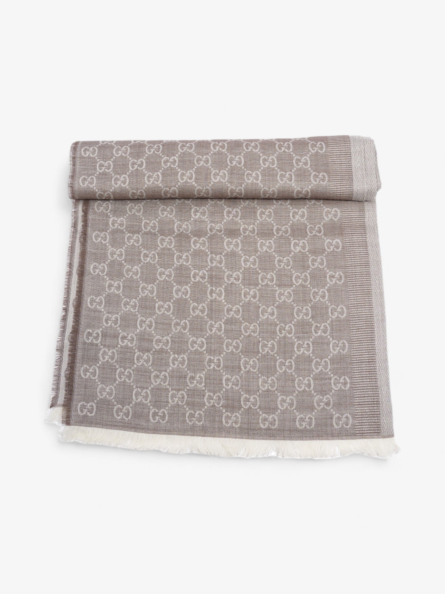 Gucci Beige Gucci scarf Grey GG Supreme Wool