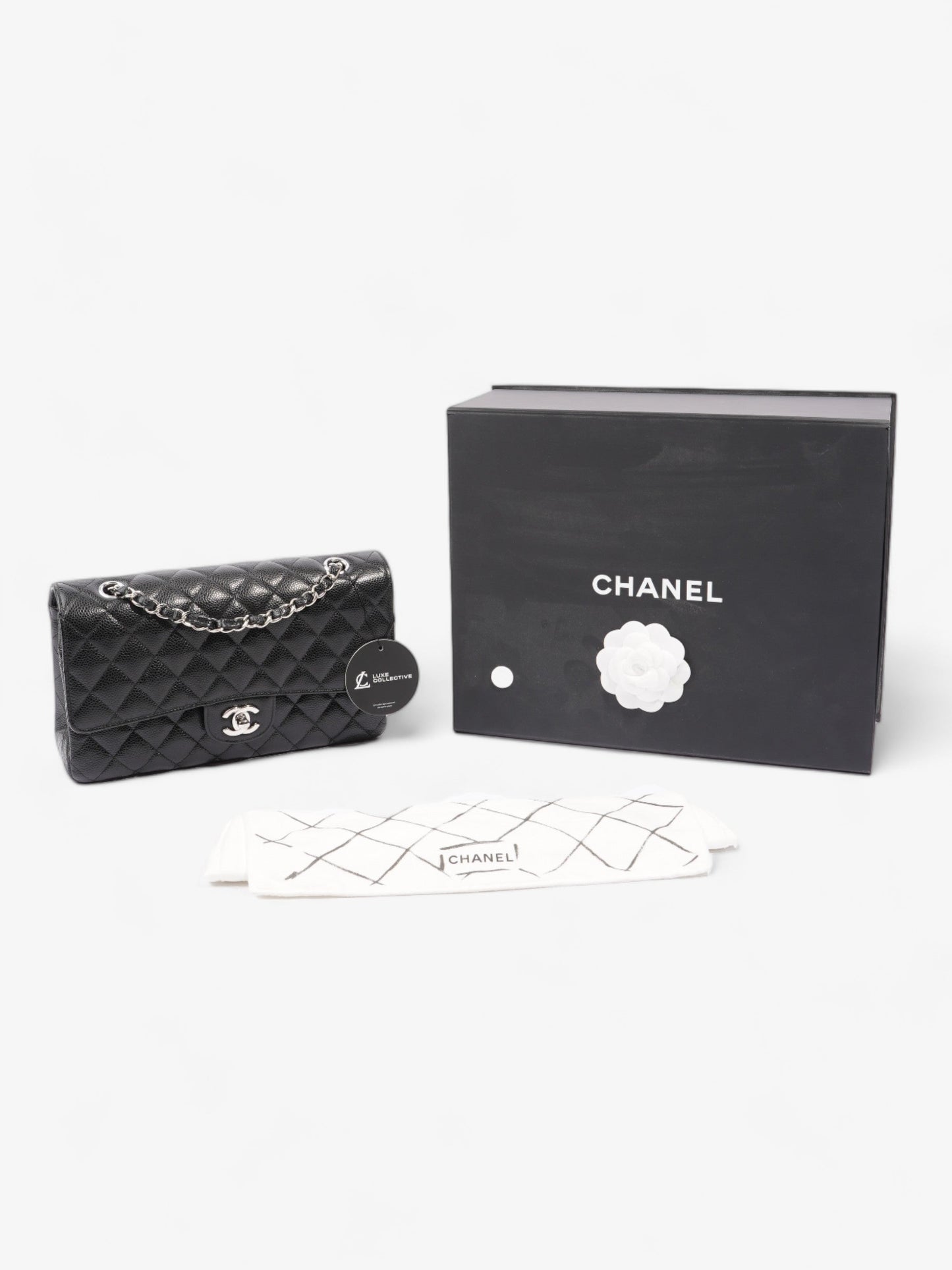 Chanel Classic Double Flap Black Caviar Leather Medium