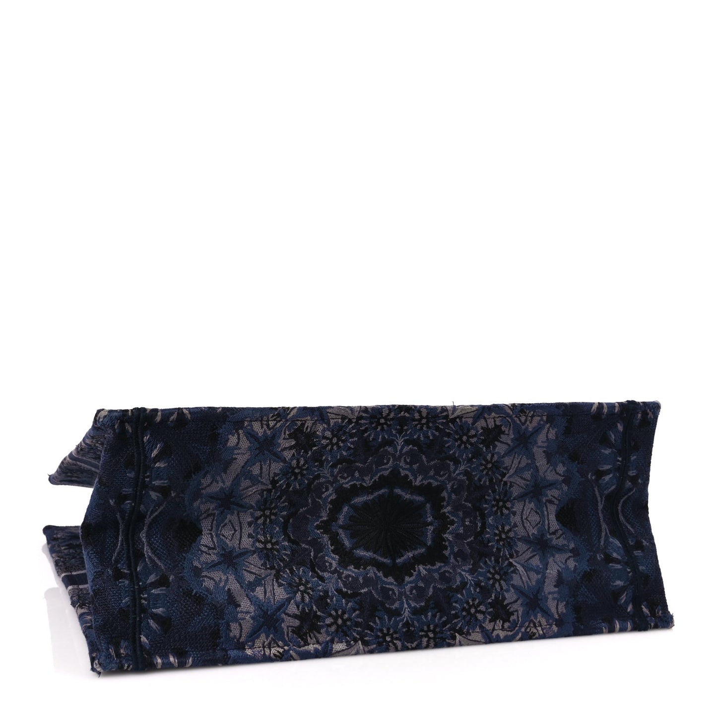 Christian Dior Canvas Embroidered Large KaleiDioroscopic Book Tote Blue