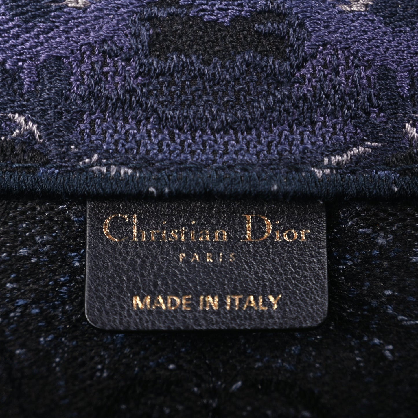 Christian Dior Canvas Embroidered Large KaleiDioroscopic Book Tote Blue