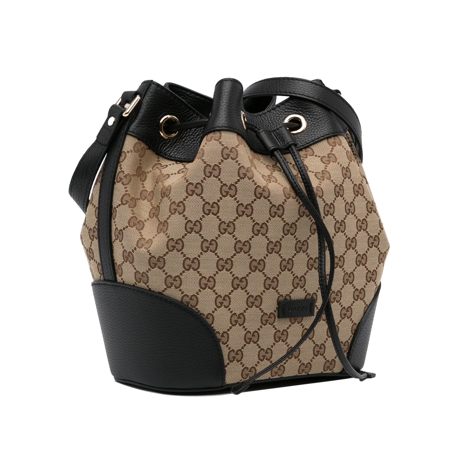 Gucci Brown Leather Canvas Crossbody Style 5
