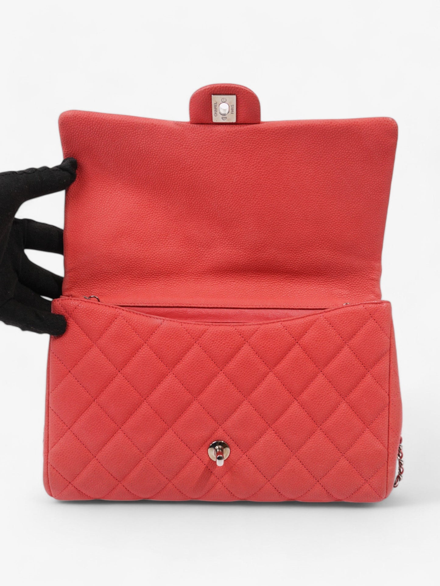 Chanel Envelope Clutch with Chain Coral Caviar Leather
