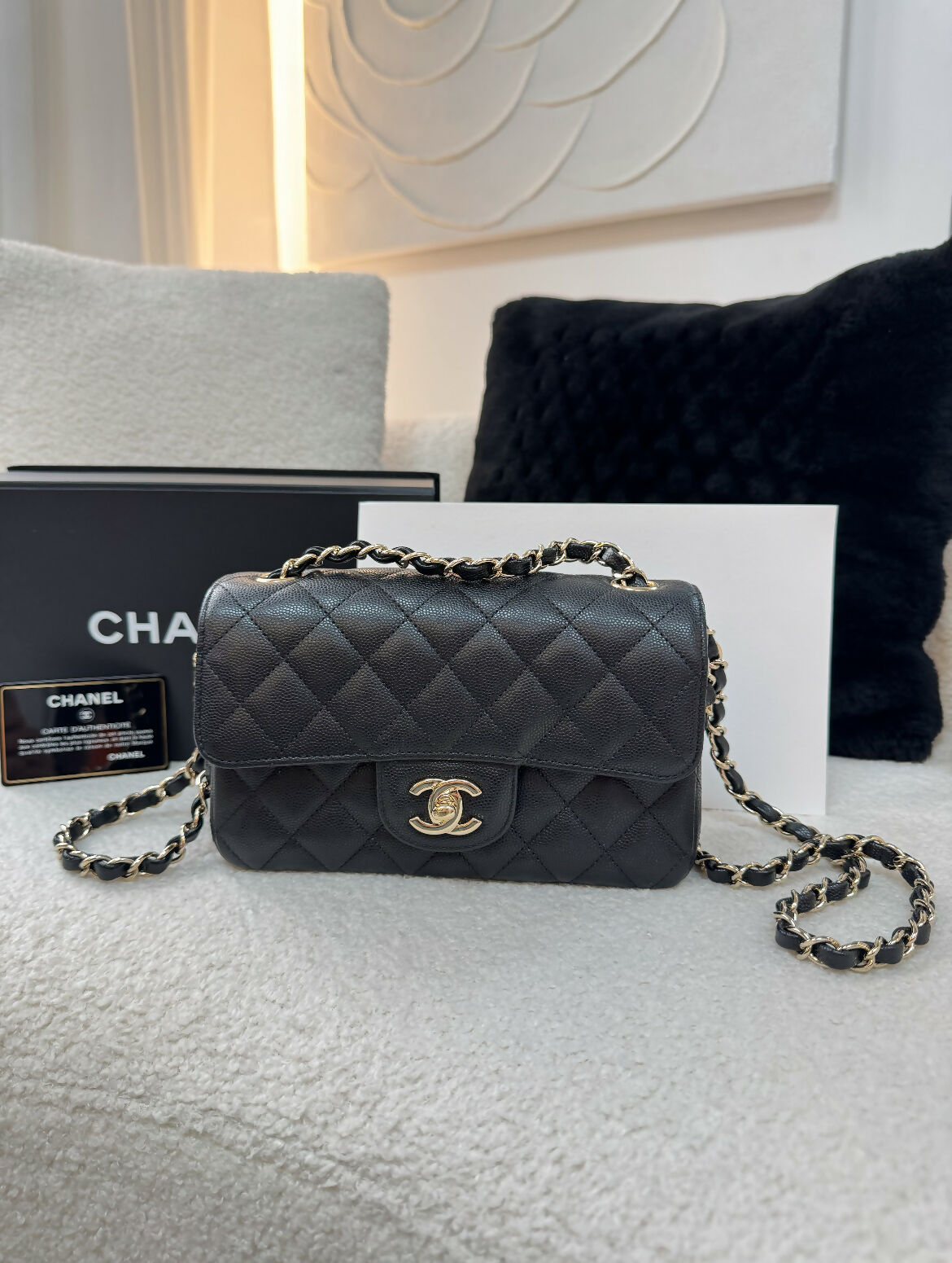 Chanel(17)Small Classic Flap Caviar Bag