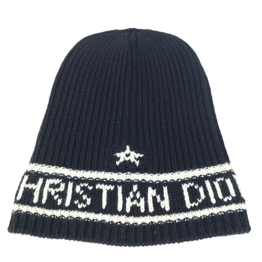 Christian Dior Knit hat 31NOE714IXGH Wool / cashmere Navy logo Women U