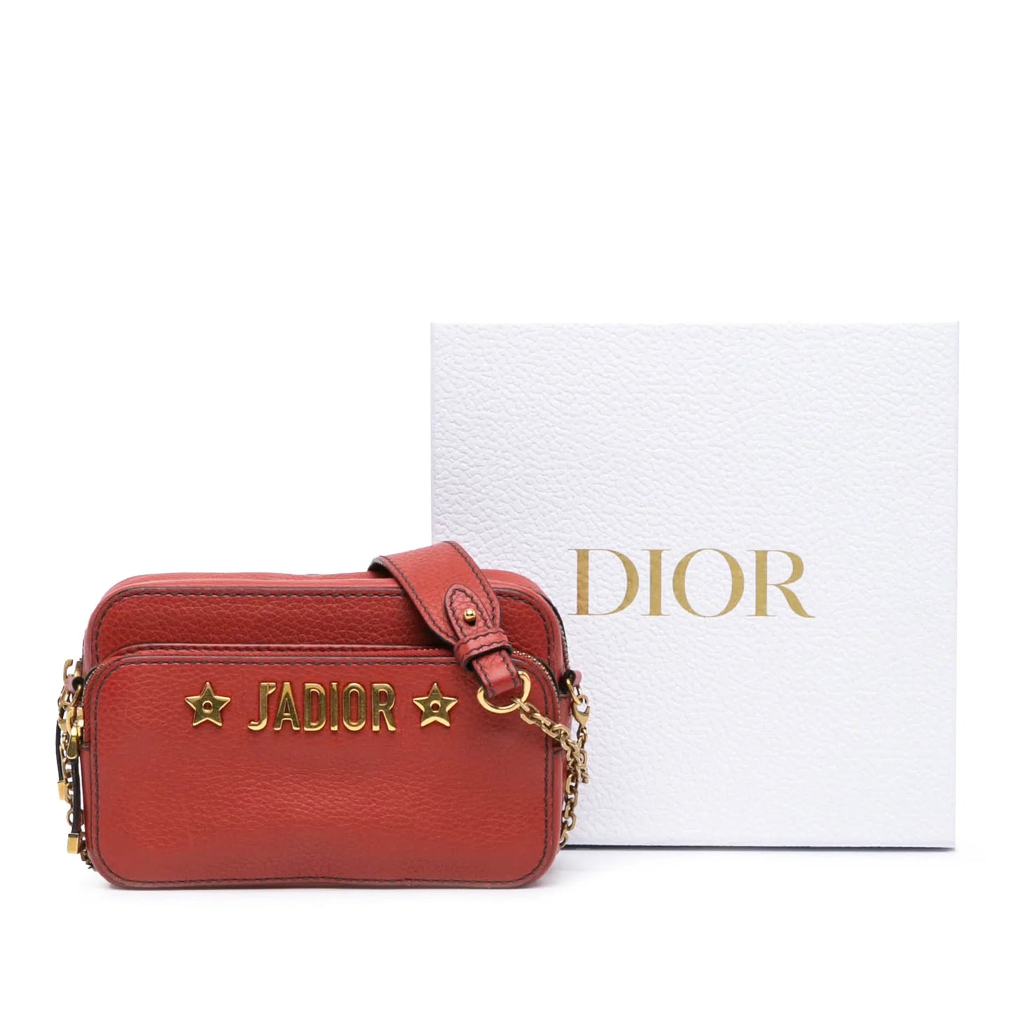 Red Dior Leather JAdior Camera Bag